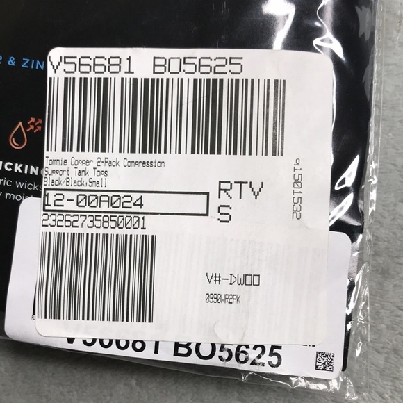 Tommie Copper Women's Core Compression Tank 2 Pack Black Size Small New - Picture 3 of 6